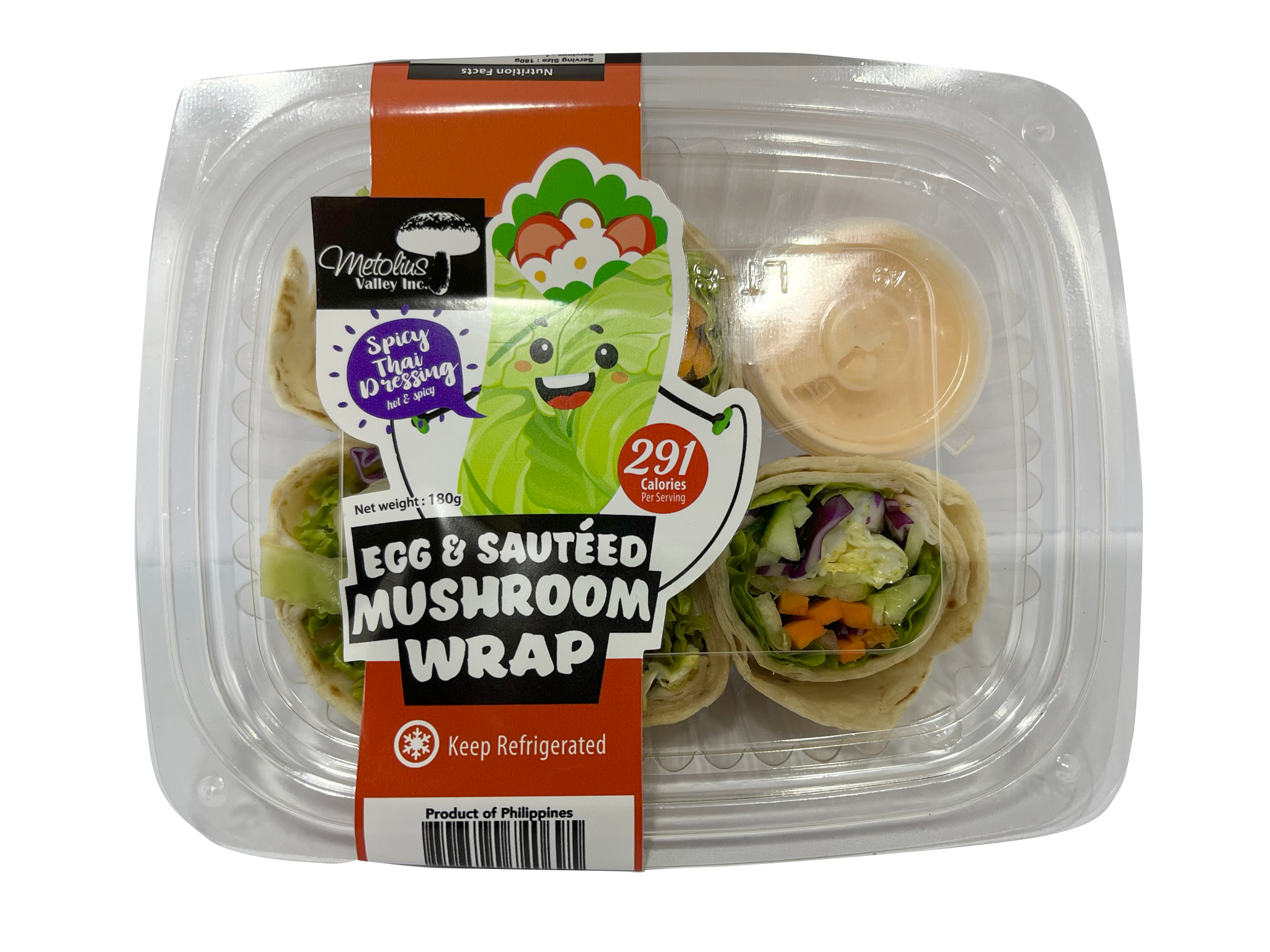 Egg Sauteed Mushroom Wraps